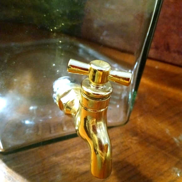 🇮🇹Italian Glass Beverage Dispenser w Lid. - Picture 1 of 12